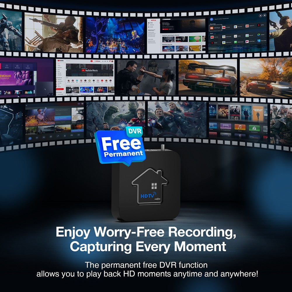 GTMEDIA HDTV Converter X1 TV Box, Android 11, ATSC 3.0 DRM, DVR nahrávání, 4K HDR, vestavěný Miracast, 2GB RAM 32GB ROM, Bluetooth 5.0, 2.4G/5G WiFi - americká zástrčka