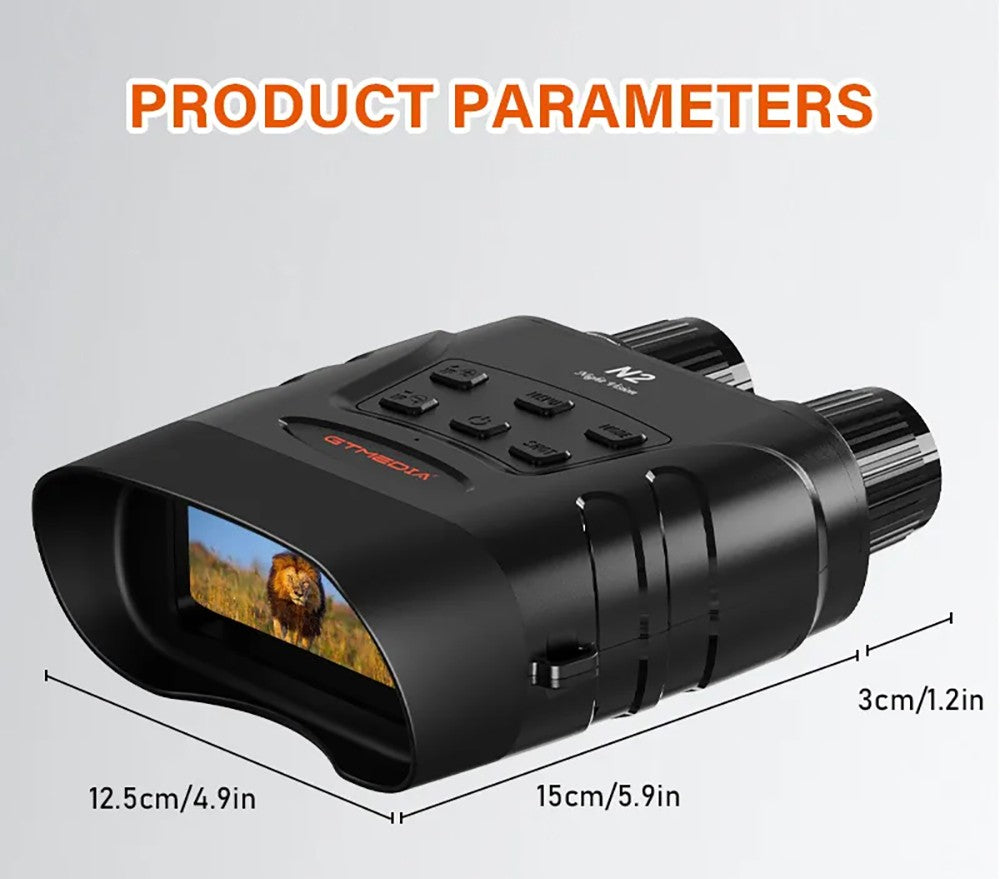 Noční vidění GTMEDIA N2 s dalekohledem, paměťová karta 32 GB, 5násobný zoom, 2,31palcový HD displej