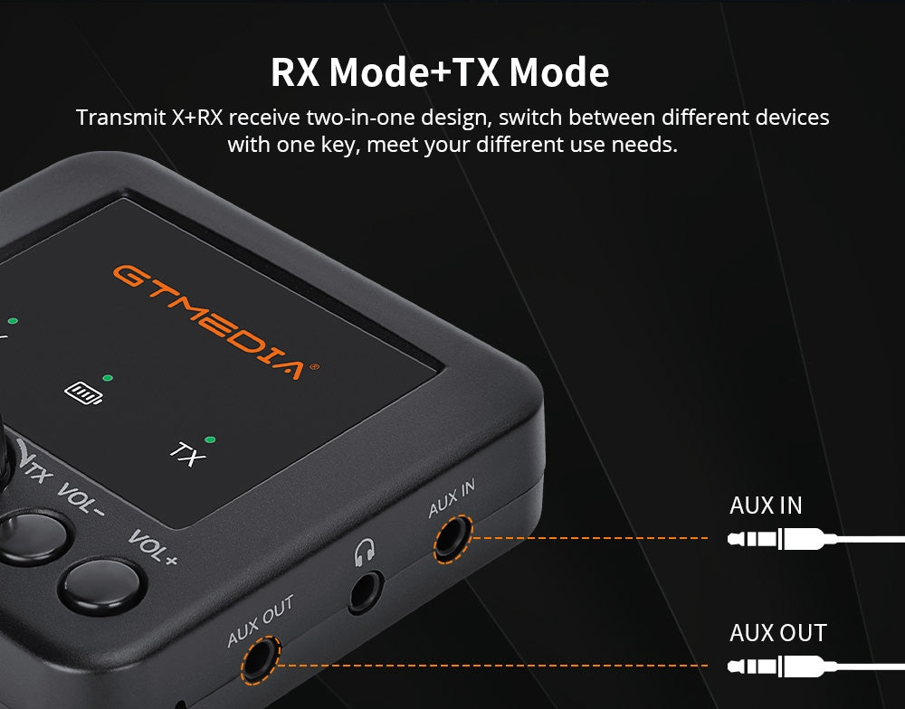 GTMEDIA RT05 Bluetooth 5.2 audio adaptér audio přijímač vysílač