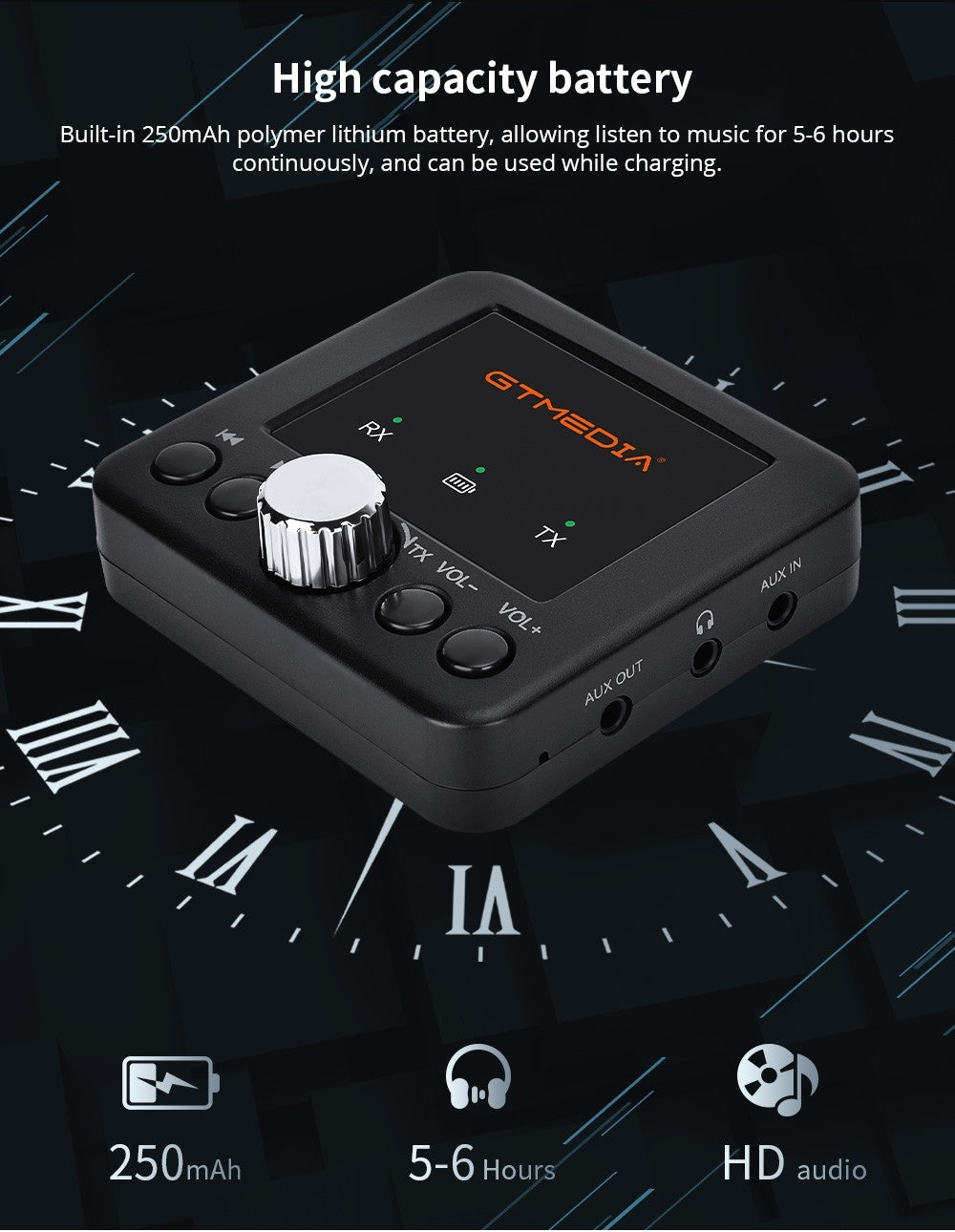 GTMEDIA RT05 Bluetooth 5.2 audio adaptér audio přijímač vysílač