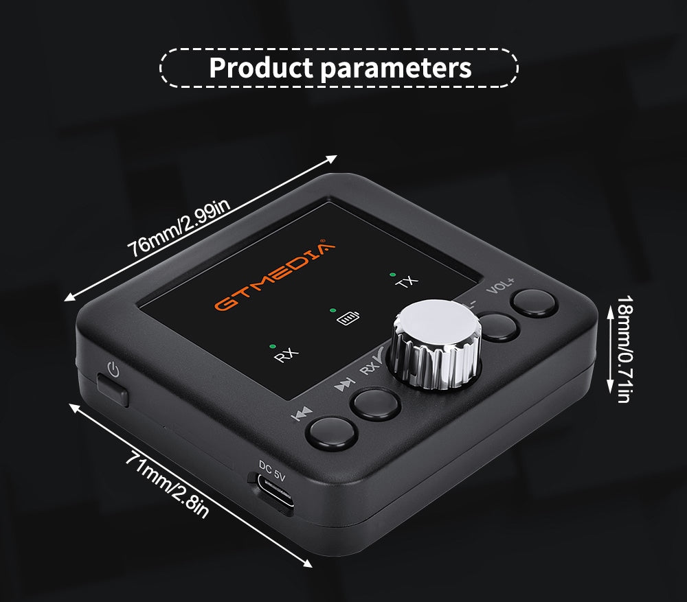 GTMEDIA RT05 Bluetooth 5.2 audio adaptér audio přijímač vysílač