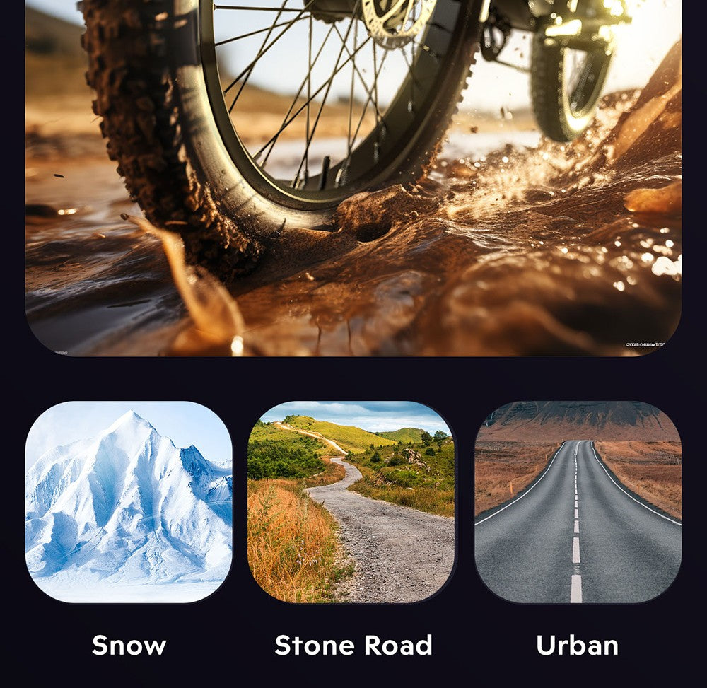 Elektrokolo GUNAI GN68, motor 2*1000, baterie 48 V 17,5 Ah, tlusté pneumatiky 26*3,0 palce, maximální rychlost 50 km/h, maximální dojezd 60 mil, řazení Shimano 7 rychlostí, mechanická kotoučová brzda