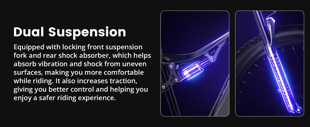Elektrokolo GUNAI GN68, motor 2*1000, baterie 48 V 17,5 Ah, tlusté pneumatiky 26*3,0 palce, maximální rychlost 50 km/h, maximální dojezd 60 mil, řazení Shimano 7 rychlostí, mechanická kotoučová brzda