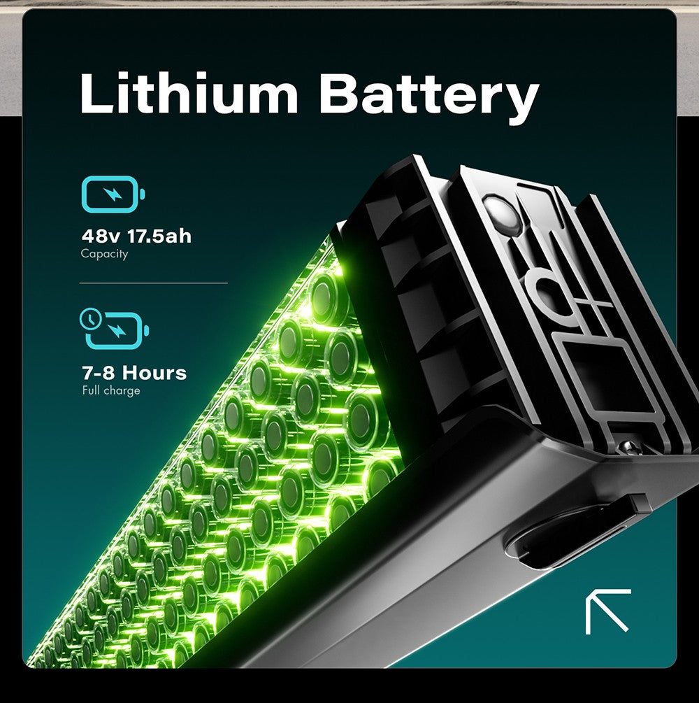 Elektrokolo GUNAI-M2, motor 2*750 W, baterie 48 V 17,5 Ah, pneumatiky 26*4,0 palce, maximální rychlost 60 km/h, dojezd 55 km, hydraulické kotoučové brzdy, dvojité odpružení, řazení Shimano 7 rychlostí