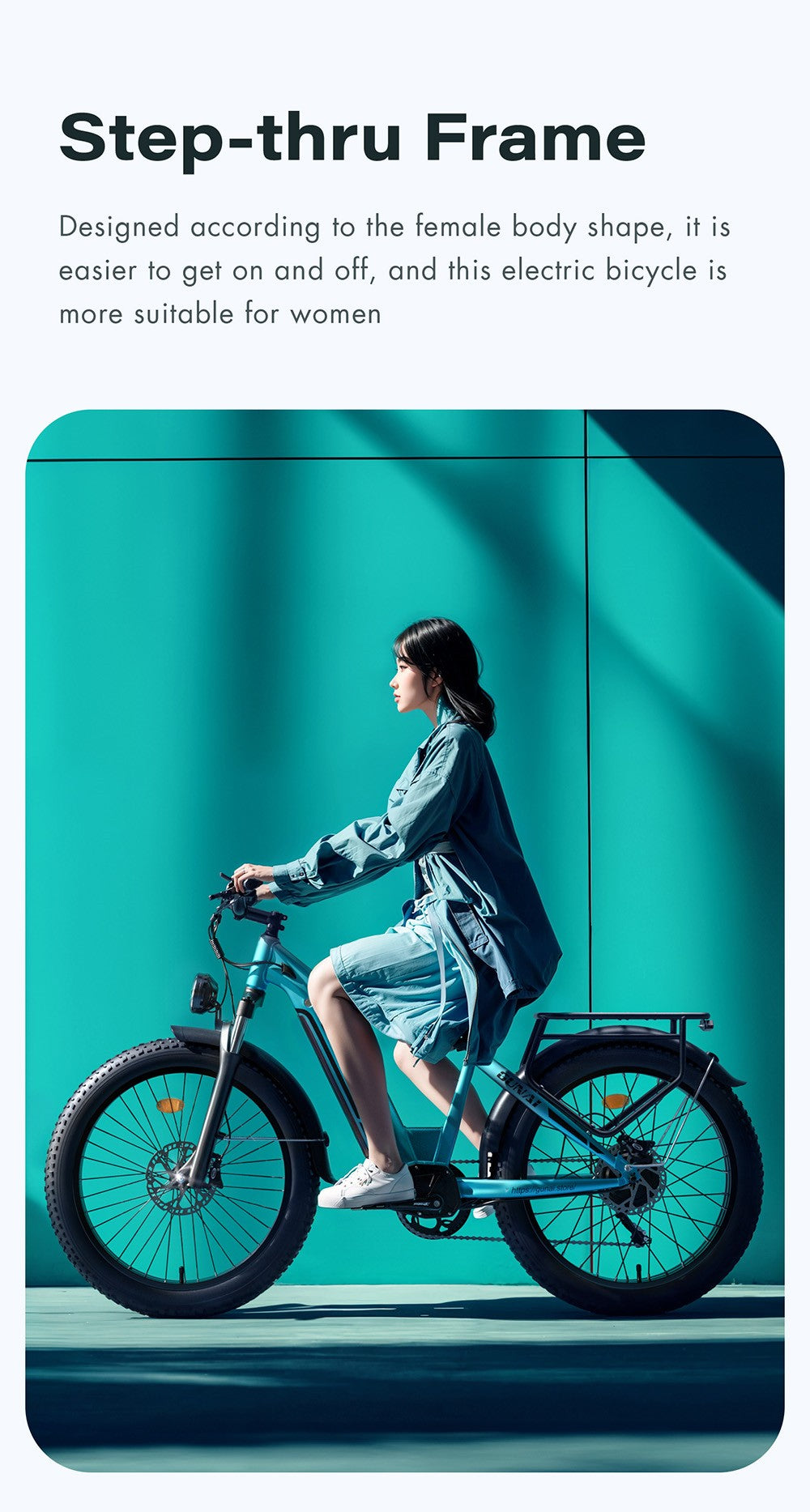 Elektrokolo GUNAI-V, motor 1000 W, baterie 48 V 21 Ah, tlusté pneumatiky 26 x 4,0 palce, maximální rychlost 50 km/h, dojezd 70 km, dvojité hydraulické kotoučové brzdy, Shimano 7 rychlostí, LCD displej