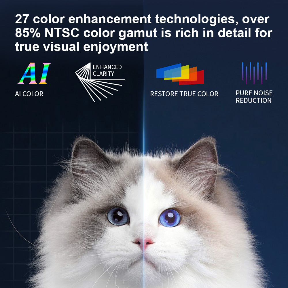 LCD projektor GXMO P10, 300ANSI 1280*720P, 2.4/5G WiFi, Android 10, motorizované poloautomatické ostření, korekce lichoběžníkového zkreslení - zástrčka EU