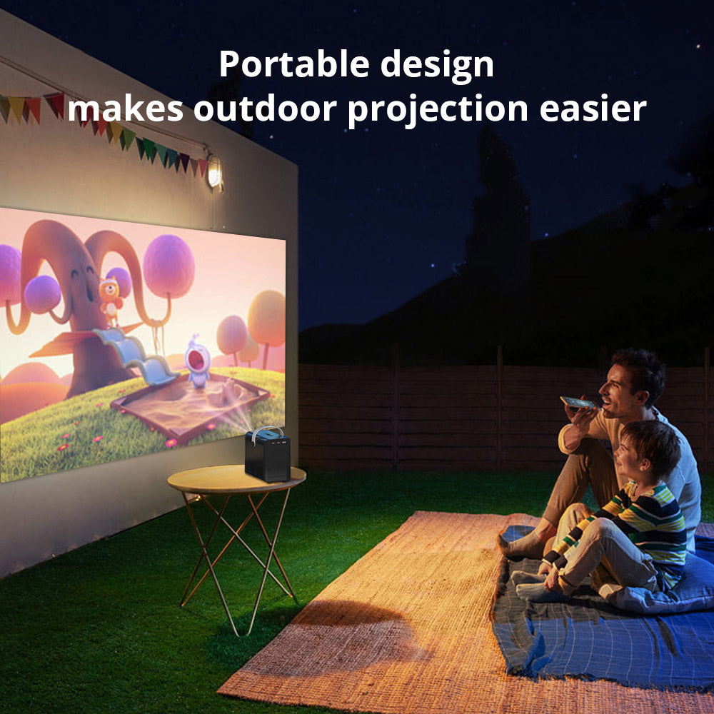 LCD projektor GXMO P10, 300ANSI 1280*720P, 2.4/5G WiFi, Android 10, motorizované poloautomatické ostření, korekce lichoběžníkového zkreslení - zástrčka EU