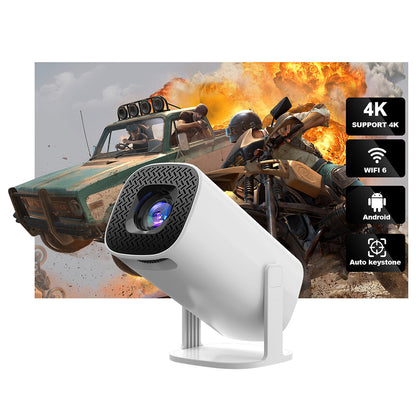 GXMO P30 Portable Projector, 180&#176; Flip, 150 ANSI, 1280*720P, Keystone Correction, Android 11, WiFi 6 - EU Plug