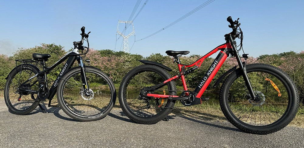 Elektrokolo Halo Knight H02, bezkartáčový motor 750 W, baterie 48 V 16 Ah, pneumatiky 29*2,1 palce, maximální rychlost 50 km/h, maximální dojezd 60 km, řazení Shimano 21 rychlostí, mechanická kotoučová brzda - černá