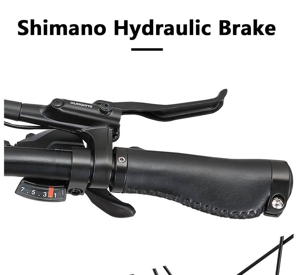 Elektrokolo Halo Knight H03, motor 1000 W, baterie 48 V 19,2 Ah, pneumatiky 27,5*3,0 palce, maximální rychlost 50 km/h, maximální dojezd 90 km, hydraulické brzdy, řazení Shimano 7 rychlostí - červené