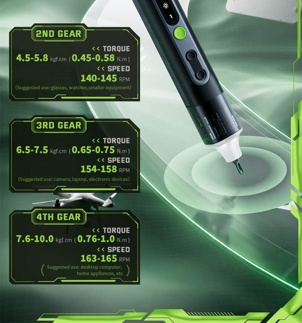 Sada elektrických šroubováků Hanboost ES01 35 v 1, akumulátorový přesný nástroj s magnetickými bity, manuální a elektrický režim, 4 točivé momenty, 4 LED diody, pro opravy počítačů, telefonů, fotoaparátů, notebooků, hodinek a dronů