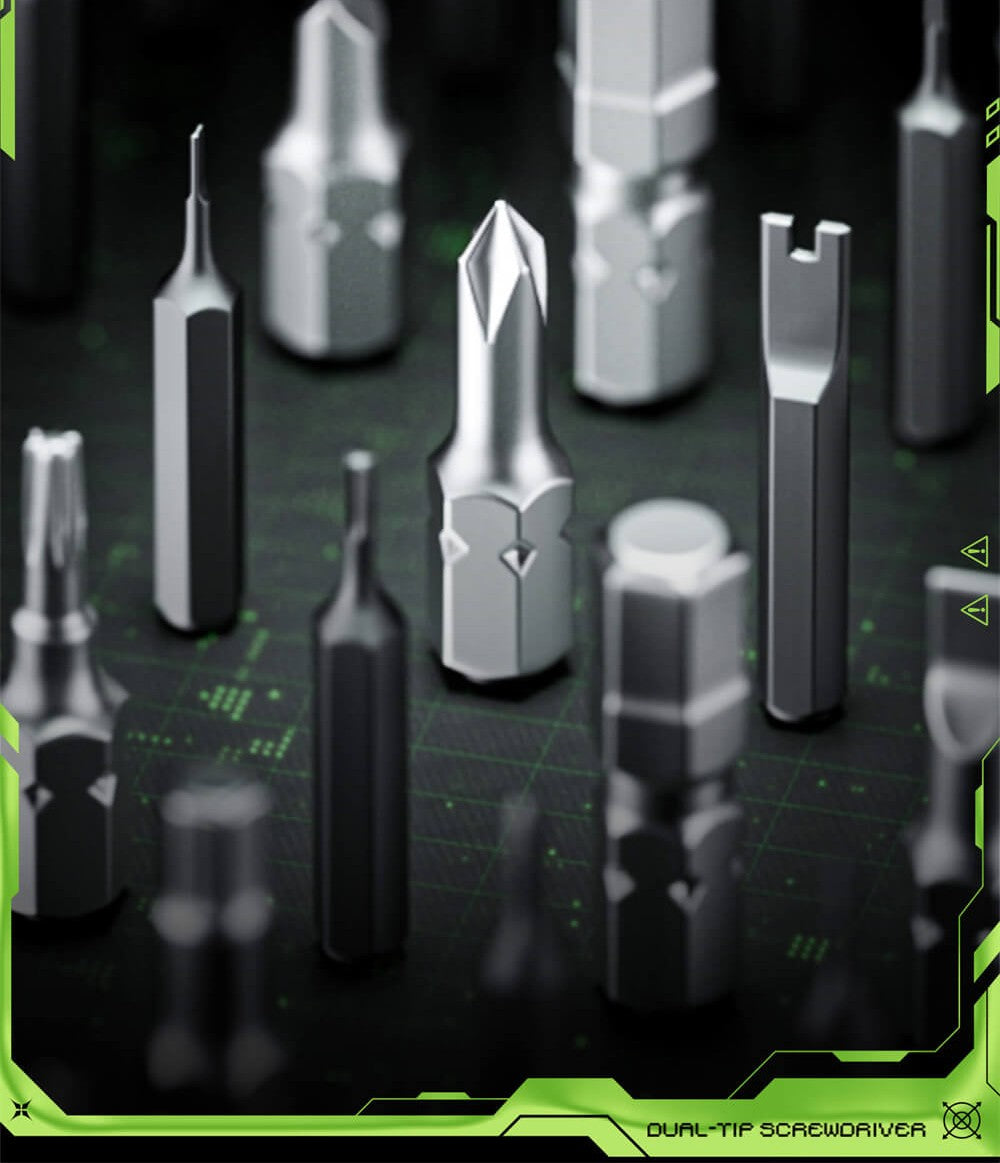 Sada elektrických šroubováků Hanboost ES01 35 v 1, akumulátorový přesný nástroj s magnetickými bity, manuální a elektrický režim, 4 točivé momenty, 4 LED diody, pro opravy počítačů, telefonů, fotoaparátů, notebooků, hodinek a dronů