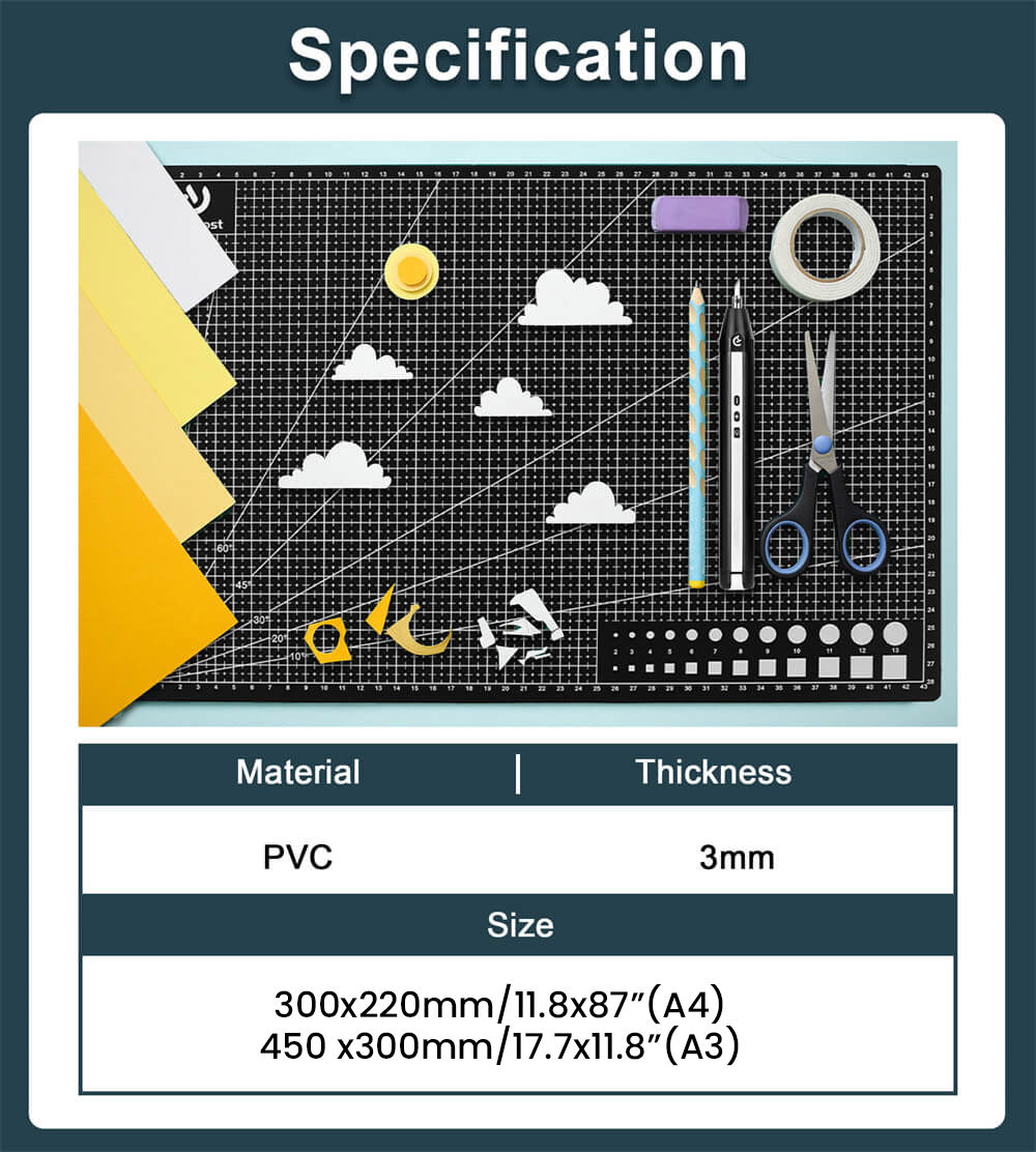 Hanboost MA01 30*22cm (11,8*8,7 palce) Oboustranná podložka na řezání, šití, tvoření, modelování, scrapbooking