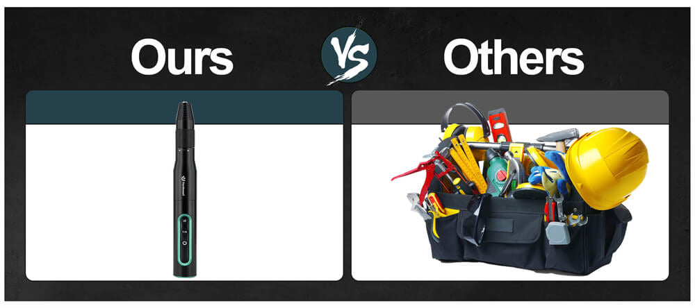 Elektrické rotační sady nářadí Hanboost S2 s 54dílným příslušenstvím, 6 rychlostí, motorem 30 000 ot./min, nízkou hlučností, pro lehké kutilské projekty a přesnou práci