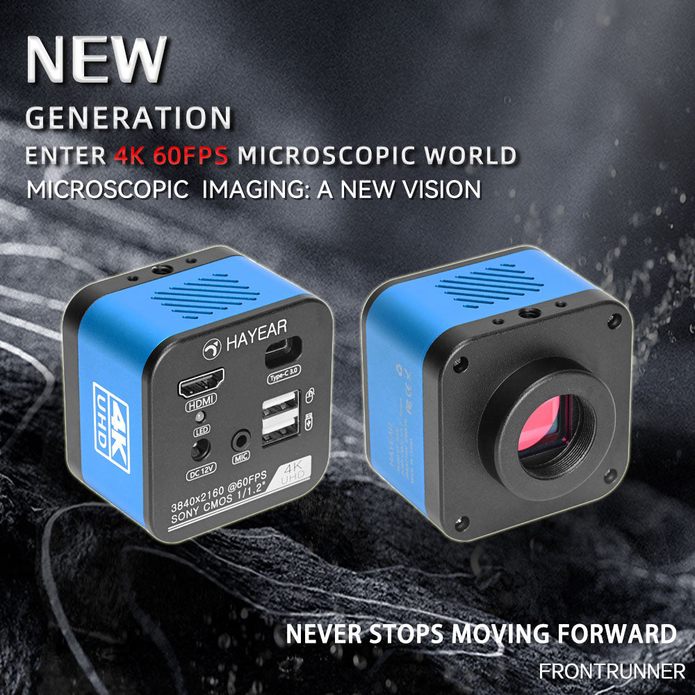 Mikroskopická kamera HAYEAR HY-6800, 4K FHD 60FPS, 1/1,2" SONY IMX585 C-Mount, průmyslový elektronický digitální mikroskop, pájení desek plošných spojů pro opravy telefonů