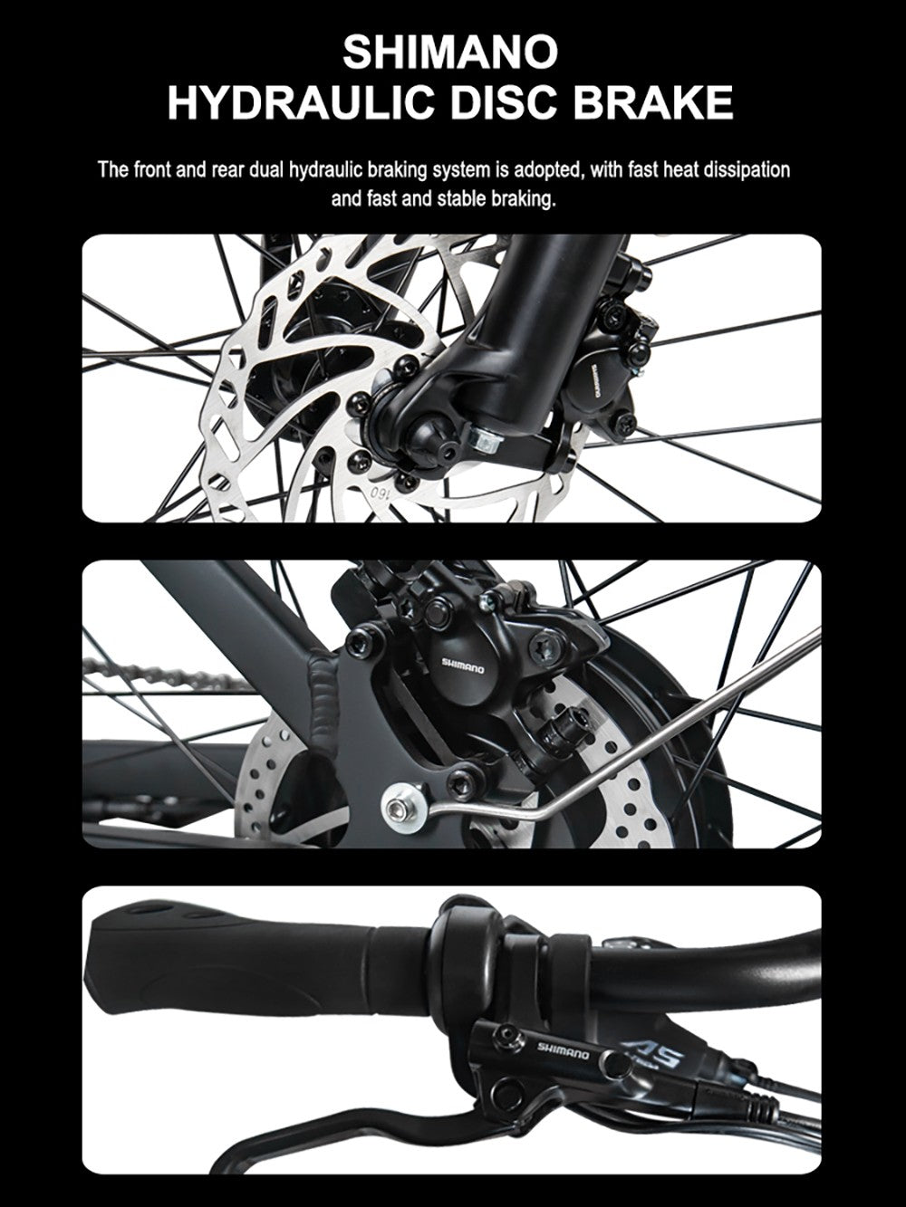 Elektrické kolo Heda TX TX10, motor 500 W, baterie 48 V 19,2 Ah, pneumatiky 27,5*2,4 palce, maximální rychlost 40 km/h, dojezd 80 km, hydraulická kotoučová brzda, tlumící přední vidlice, barevný LCD displej - šedá