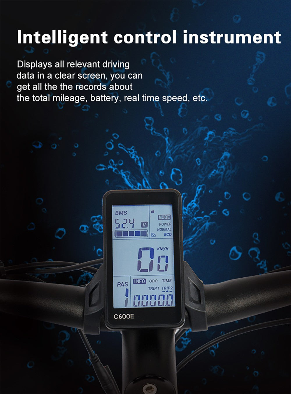 Elektrické kolo Heda TX TX11, středový motor 500 W, baterie LG 48 V 15 Ah, pneumatiky 27,5 x 2,4 palce, maximální rychlost 45 km/h, maximální dojezd 80 km, hydraulické kotoučové brzdy, Shimano 9 rychlostí - černošedé