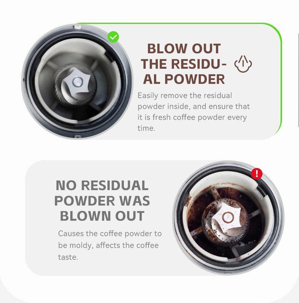 Elektrický mlýnek na kávu HiBREW G3, 34stupňová stupnice, zásobník na 210 g kávových zrn, zásobník na 100 g prášek, 48mm kónický mlecí kamen, antistatická funkce, manuální/automatický režim