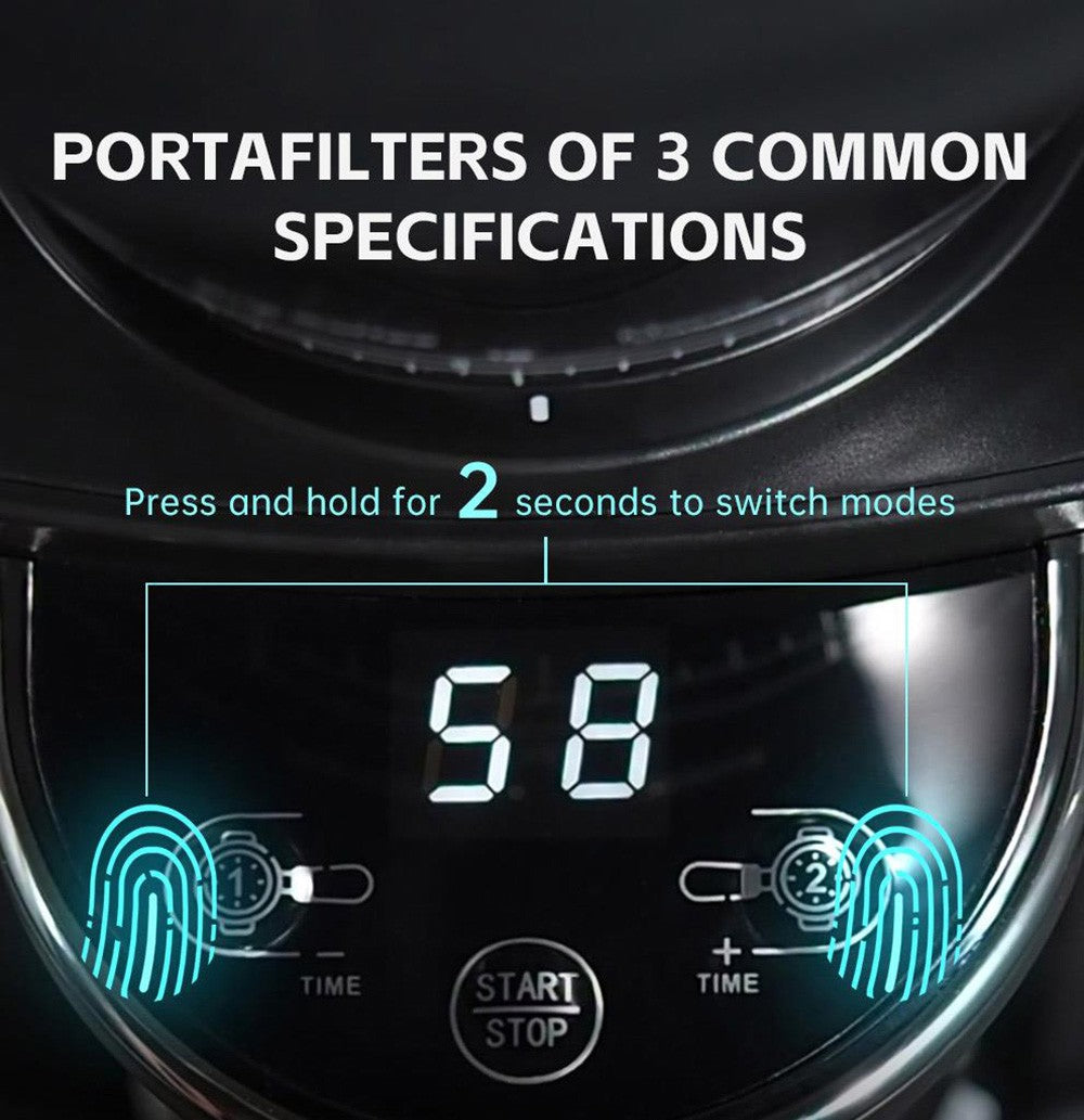 Elektrický mlýnek na kávu HiBREW G3, 34stupňová stupnice, zásobník na 210 g kávových zrn, zásobník na 100 g prášek, 48mm kónický mlecí kamen, antistatická funkce, manuální/automatický režim