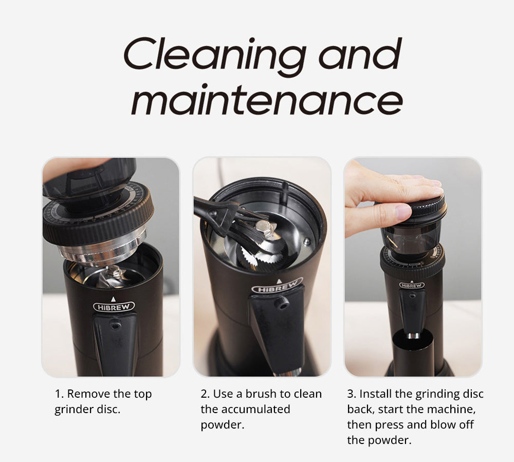 Elektrický mlýnek na kávu HiBREW G5, kónický mlecí strojek 48 mm, 36 převodů, nastavitelný mletí, pro espresso/tureckou/pour over/mocca/drip kávu