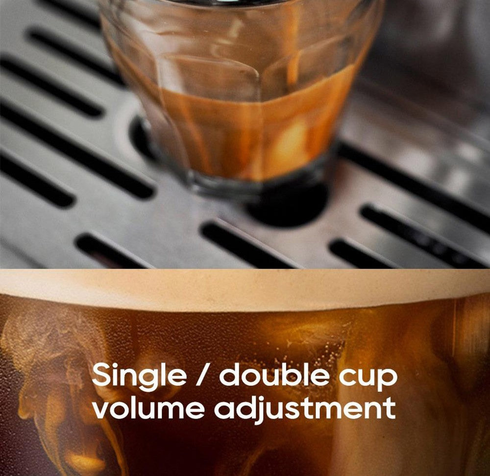 Poloautomatický kávovar HiBREW H10A, tlak 19 barů, napěňovač mléka, nastavitelná teplota, pěchovadlo na kávu 58 mm, džbán 350 ml, ohřívač šálků, kávovar na studenou/horkou kávu