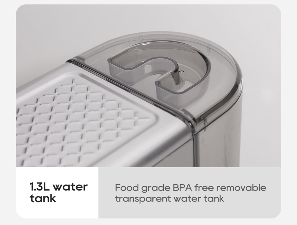 Espresso kávovar HiBREW H10B, tlak extrakce 20 barů, poloautomatický, nastavitelná teplota a objem šálku, rukojeť z hliníkové slitiny 51 mm, odnímatelná nádržka na vodu 1,3 l, stříbrná