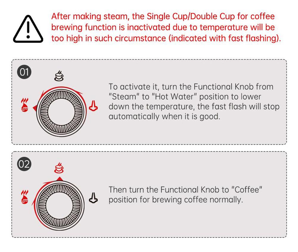 Kávovar HiBREW H11 1450 W, poloautomatický espresso kávovar s tlakem 19 barů, nádržka na vodu 1,1 l, ESE POD prášek pro dvojí použití, horká voda