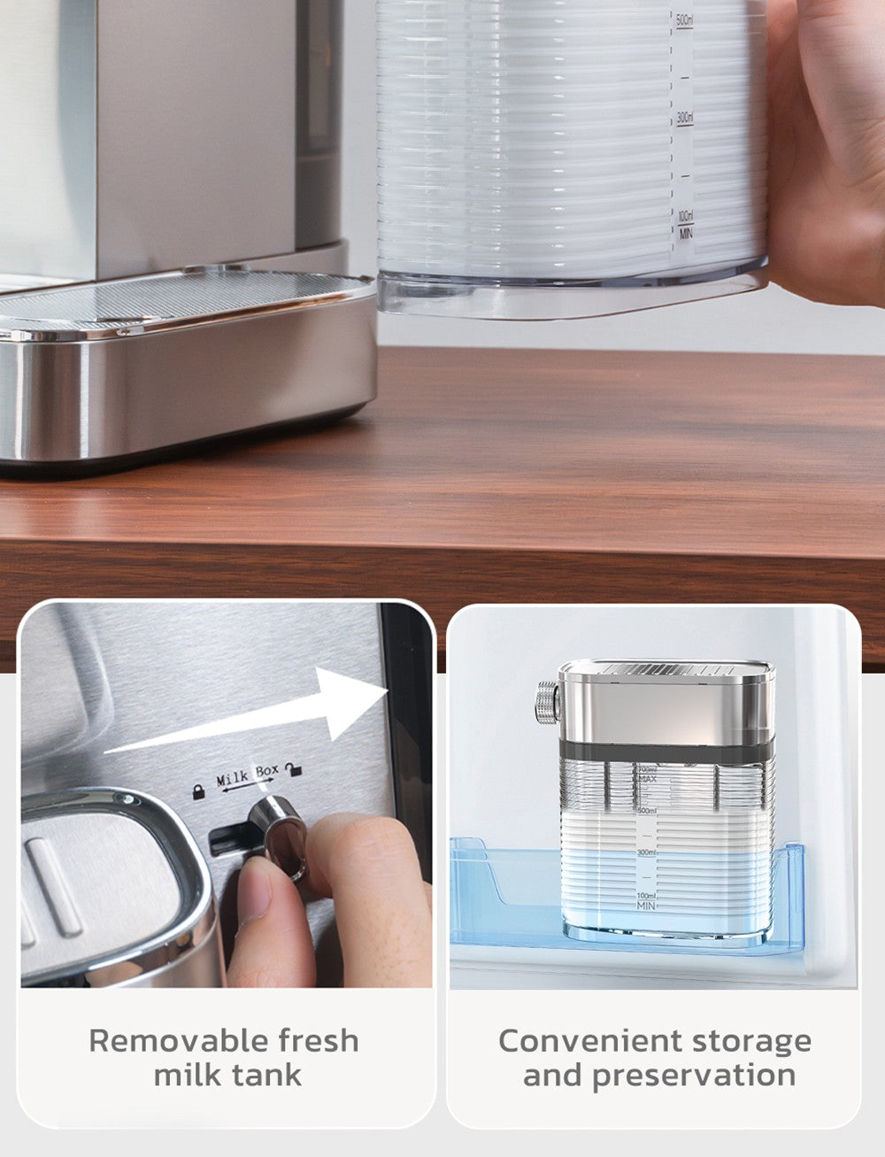 Poloautomatický kávovar HiBREW H13A 3 v 1, 6 režimů přípravy kávy, tlak extrakce 20 barů, odnímatelná nádržka na vodu 1,3 l, rukojeť z hliníkové slitiny 51 mm, systém dvojitého bojleru, 3 nastavitelné teploty