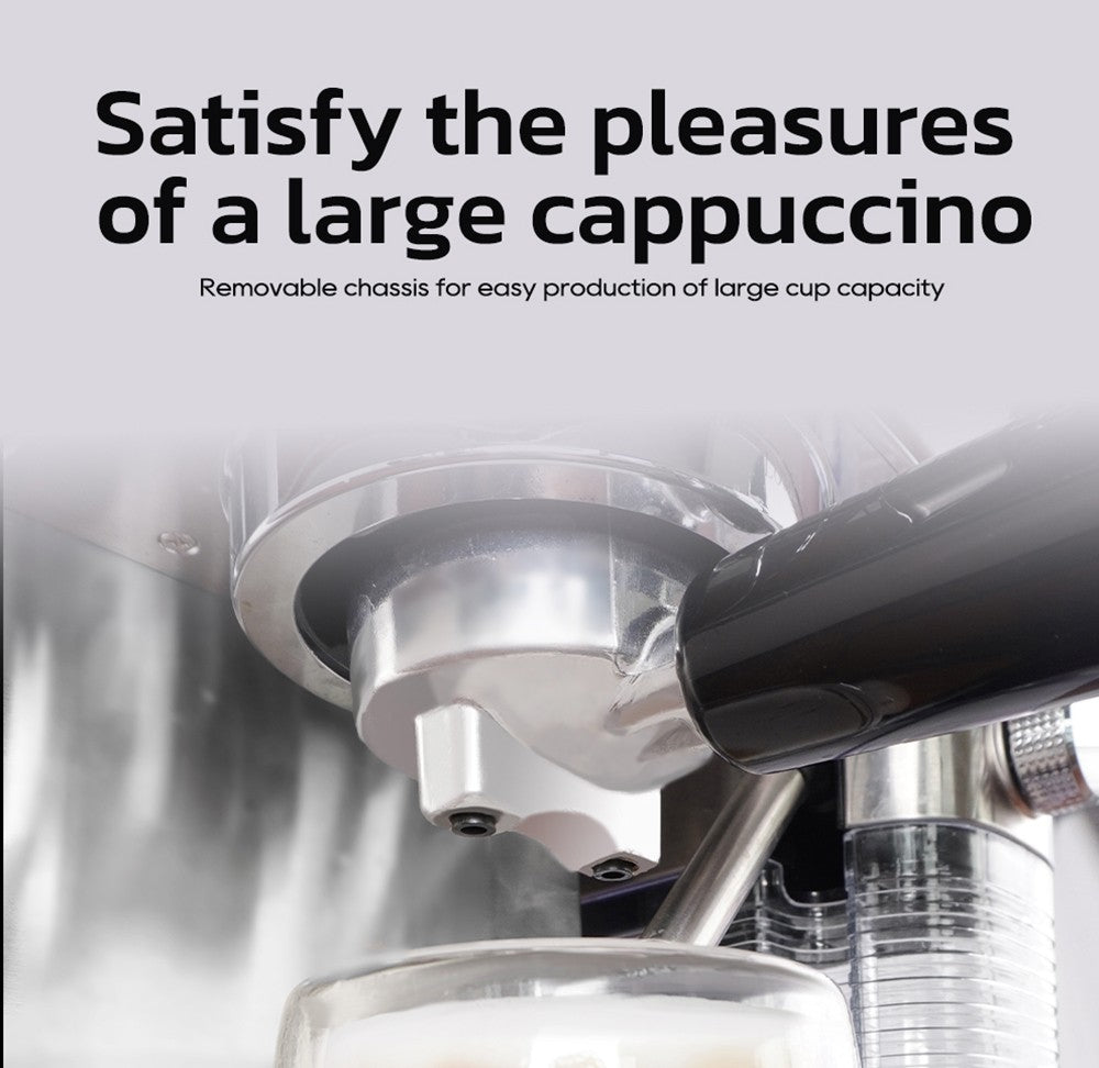 Poloautomatický kávovar HiBREW H13A 3 v 1, 6 režimů přípravy kávy, tlak extrakce 20 barů, odnímatelná nádržka na vodu 1,3 l, rukojeť z hliníkové slitiny 51 mm, systém dvojitého bojleru, 3 nastavitelné teploty