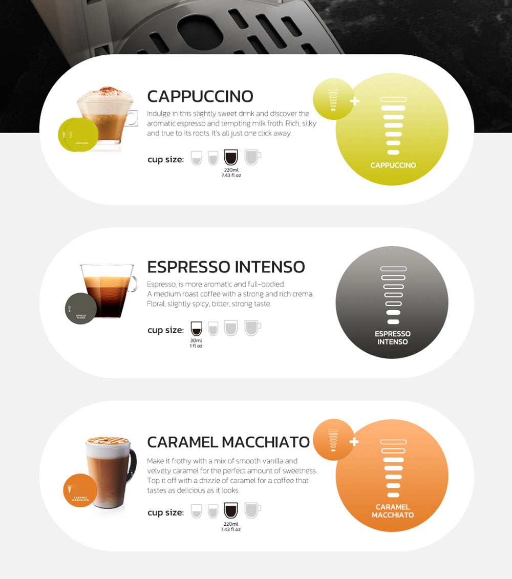 Kávovar HiBREW H1B 5 v 1 na kapsle, nádržka na vodu 600 ml, tlak extrakce 19 barů, režim studené/horké kávy, LED indikátor, pro Kcup*/Nes*/DG*/espresso prášek, béžová