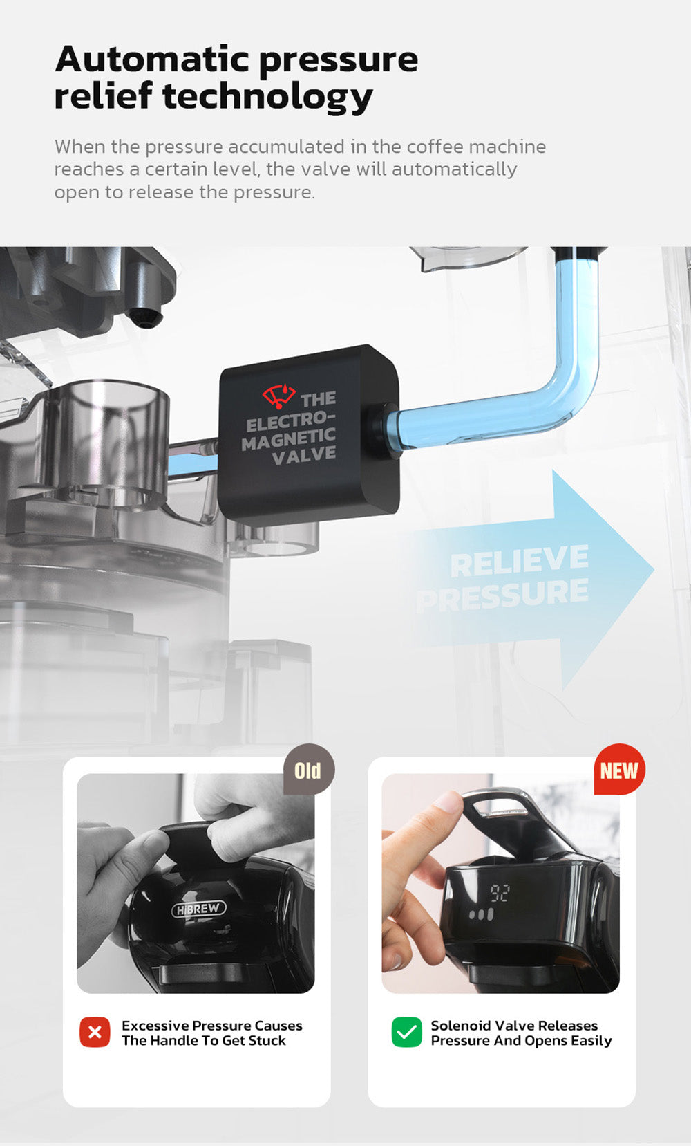 Kávovar HiBREW H1B 5 v 1 na kapsle, nádržka na vodu 600 ml, tlak extrakce 19 barů, režim studené/horké kávy, LED indikátor, pro Kcup*/Nes*/DG*/espresso prášek, béžová