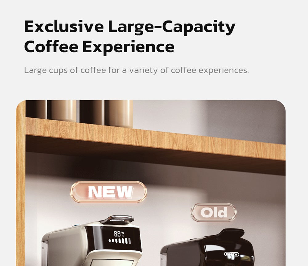 Kávovar HiBREW H1B 5 v 1 na kapsle, nádržka na vodu 600 ml, tlak extrakce 19 barů, režim studené/horké kávy, LED indikátor, pro Kcup*/Nes*/DG*/espresso prášek, béžová