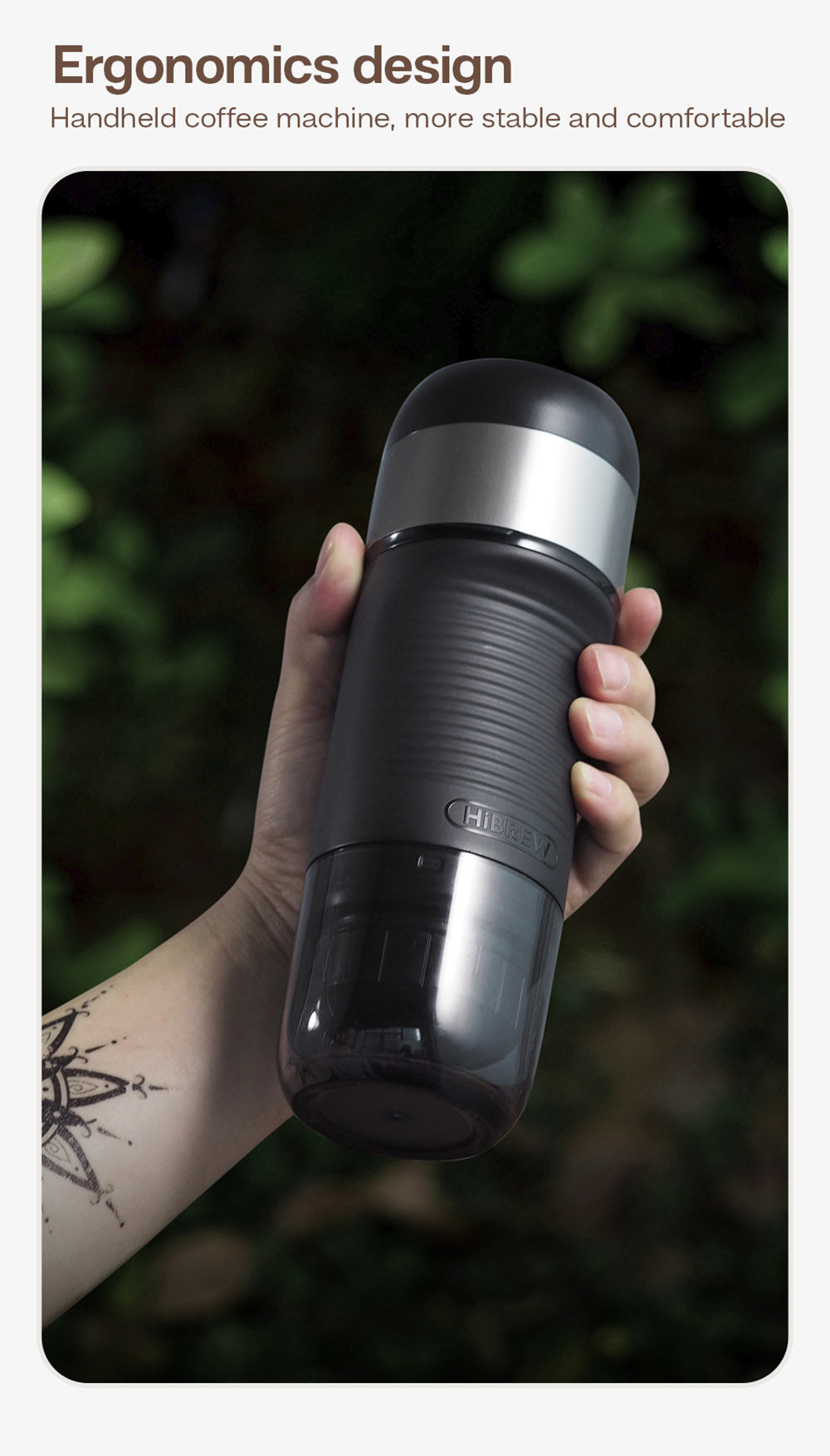 Přenosný kávovar do auta HiBREW H4A 80W s dárkovou krabičkou, DC 12V 15barová extrakce, kávovar na horkou/studenou kávu 3 v 1 s více kapslemi