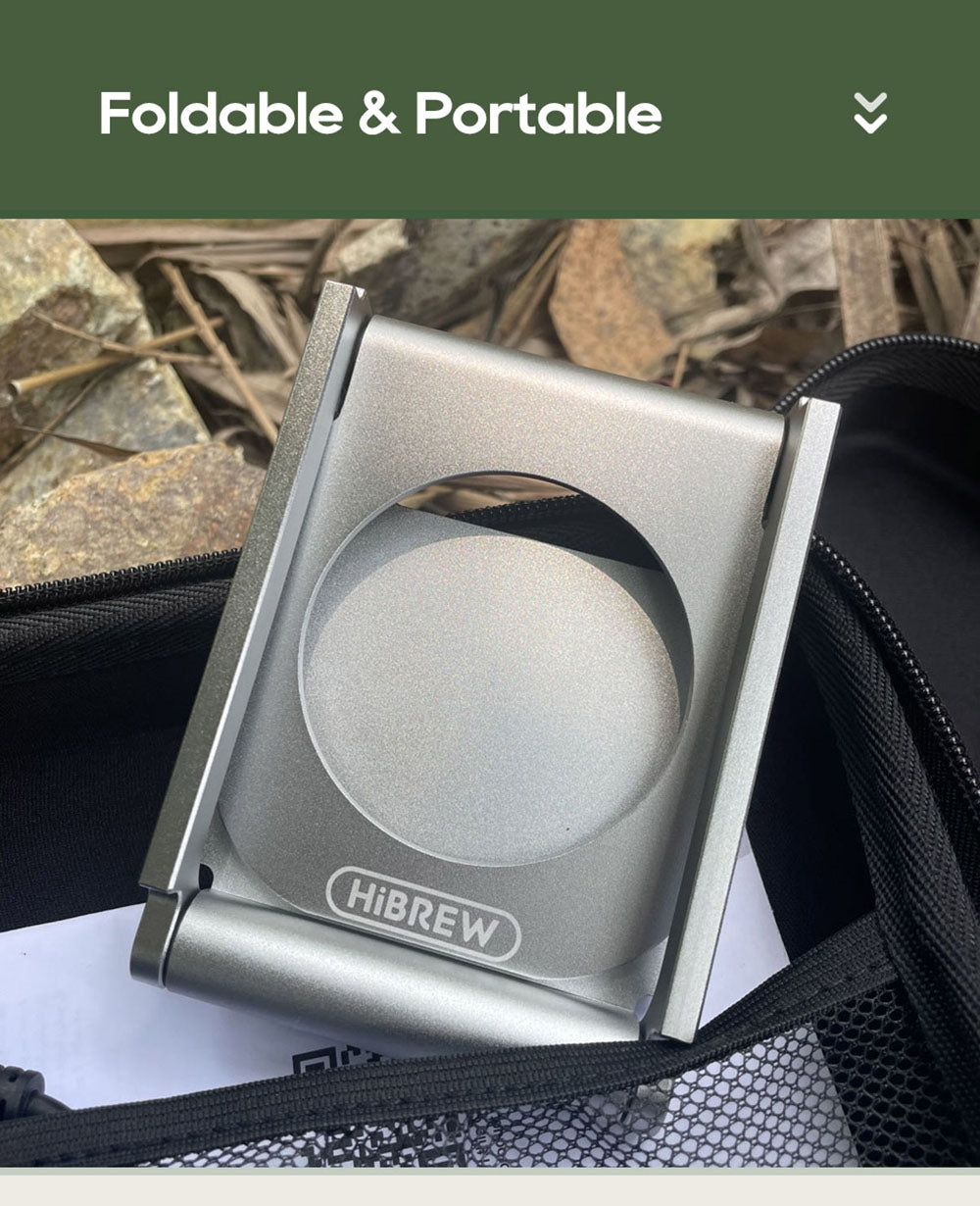 Bezdrátový přenosný espresso kávovar HiBREW H4B 3 v 1, tlak 15 barů, dobíjecí baterie 2200 mAh, s adaptérem a úložným pouzdrem.