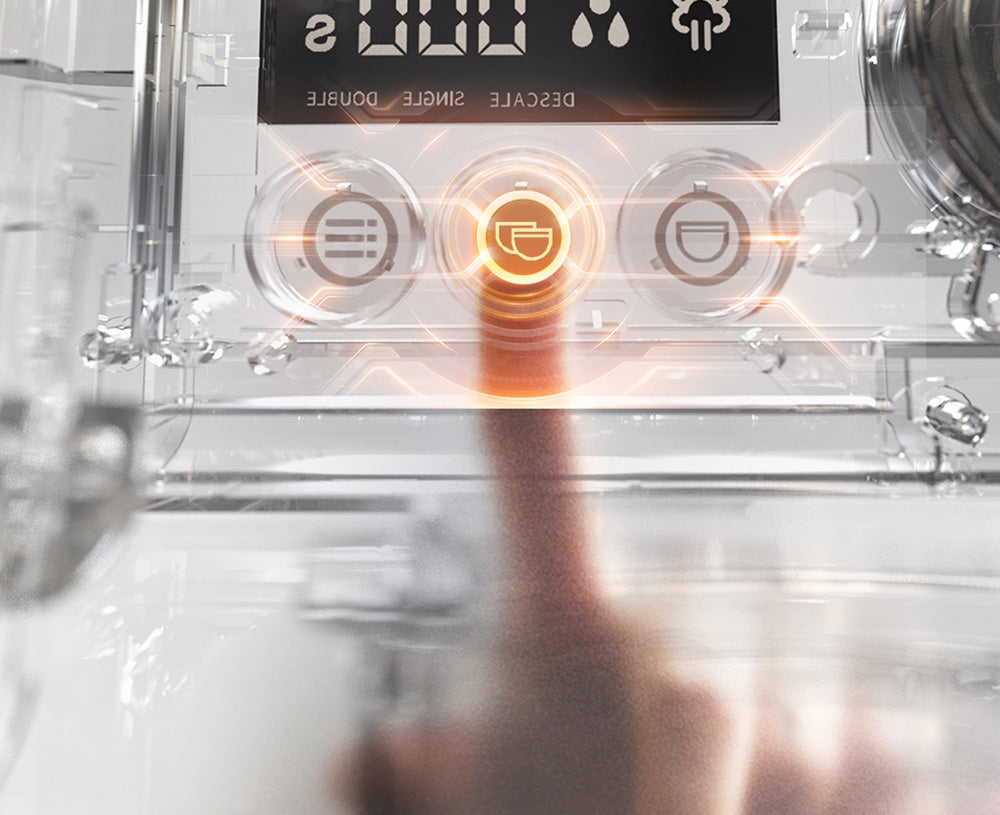 Kávovar HiBREW H7A, espresso kávovar, tlak 20 barů, systém duálního bojleru, mlýnek s 30 úrovněmi, kapacita kávových zrn 250 g, dotykový LCD displej