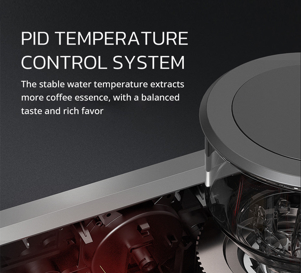 Kávovar HiBREW H7A, espresso kávovar, tlak 20 barů, systém duálního bojleru, mlýnek s 30 úrovněmi, kapacita kávových zrn 250 g, dotykový LCD displej