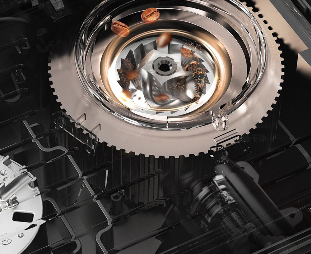 Kávovar HiBREW H7A, espresso kávovar, tlak 20 barů, systém duálního bojleru, mlýnek s 30 úrovněmi, kapacita kávových zrn 250 g, dotykový LCD displej