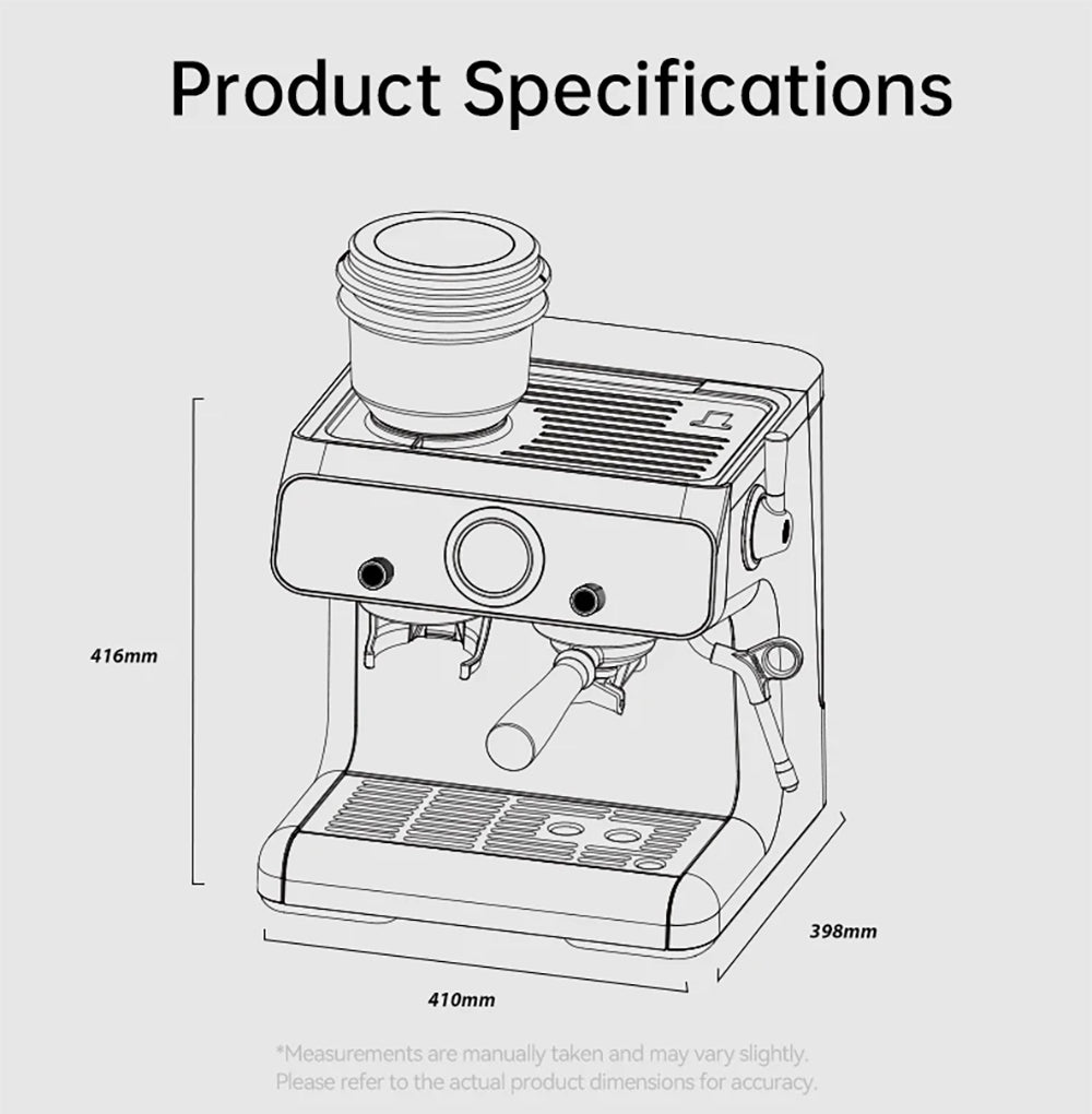 Espresso kávovar HiBREW H7B, systém dvojitého ohřevu, portafiltr 58 mm, vestavěný mlýnek s 30 nastaveními velikosti, dotyková obrazovka, pro kavárnu, hotel a restauraci