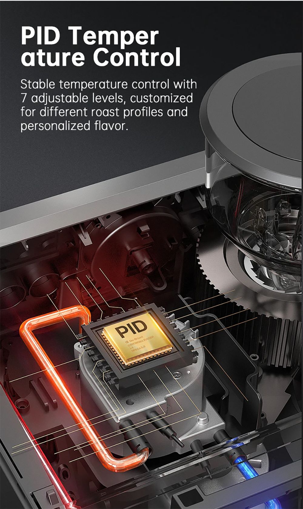 Espresso kávovar HiBREW H7B, systém dvojitého ohřevu, portafiltr 58 mm, vestavěný mlýnek s 30 nastaveními velikosti, dotyková obrazovka, pro kavárnu, hotel a restauraci