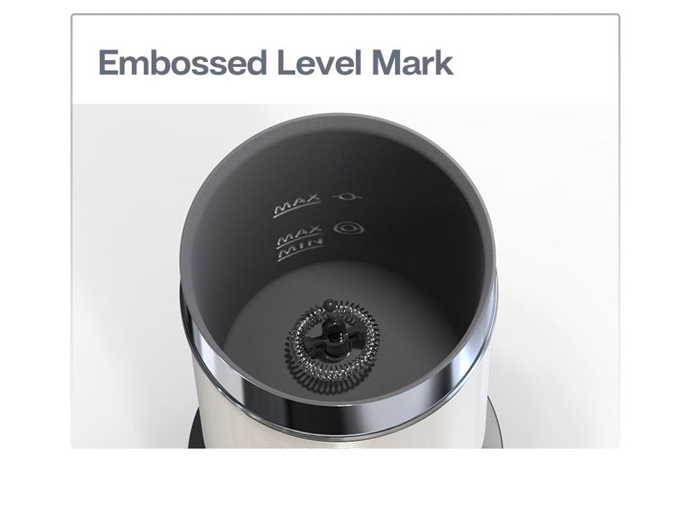 HiBREW M1A 450W napěňovač mléka, pěnicí stroj, mixér na čokoládu, studené/horké latte cappuccino, plně automatický ohřívač mléka - černý