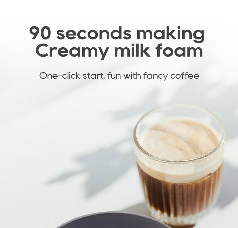 HiBREW M3A 4 v 1 napěňovač mléka, plně automatický ohřívač mléka, napěňování studeného/horkého mléka, objem napěňování 130 ml, objem ohřevu mléka 300 ml