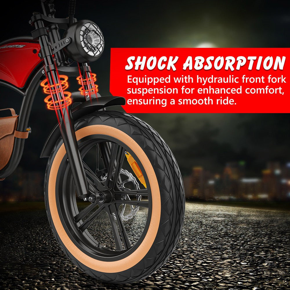 Elektrické kolo Hidoes B10, motor 1000 W, baterie 48 V 13 Ah, 20 x 4