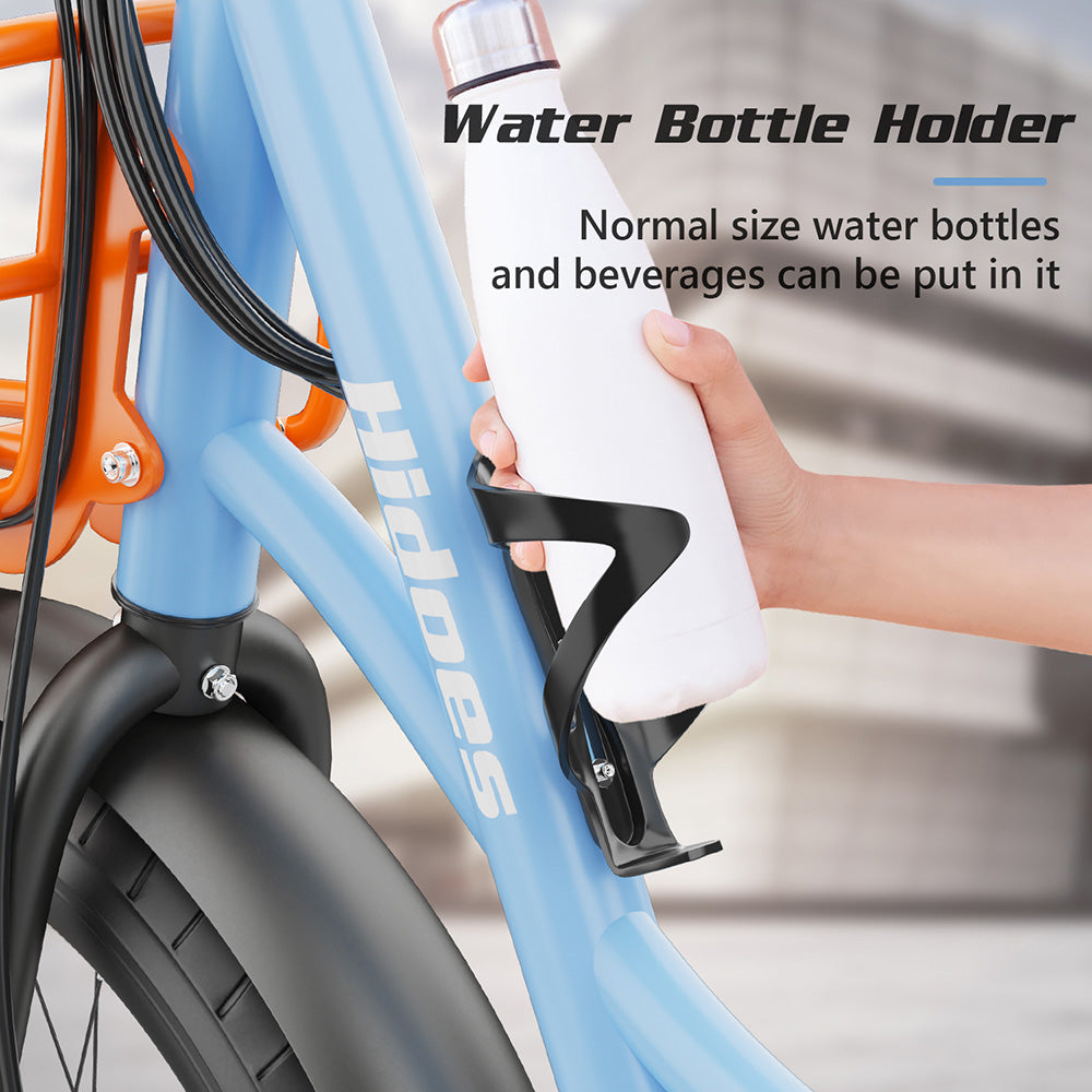 Elektrokolo Hidoes C6, motor 250 W, baterie 36 V 13 Ah, pneumatiky 20 x 3 palce, maximální rychlost 25 km/h, dojezd 35 km, mechanické kotoučové brzdy vpředu a vzadu, řazení Shimano 7 rychlostí, LCD displej