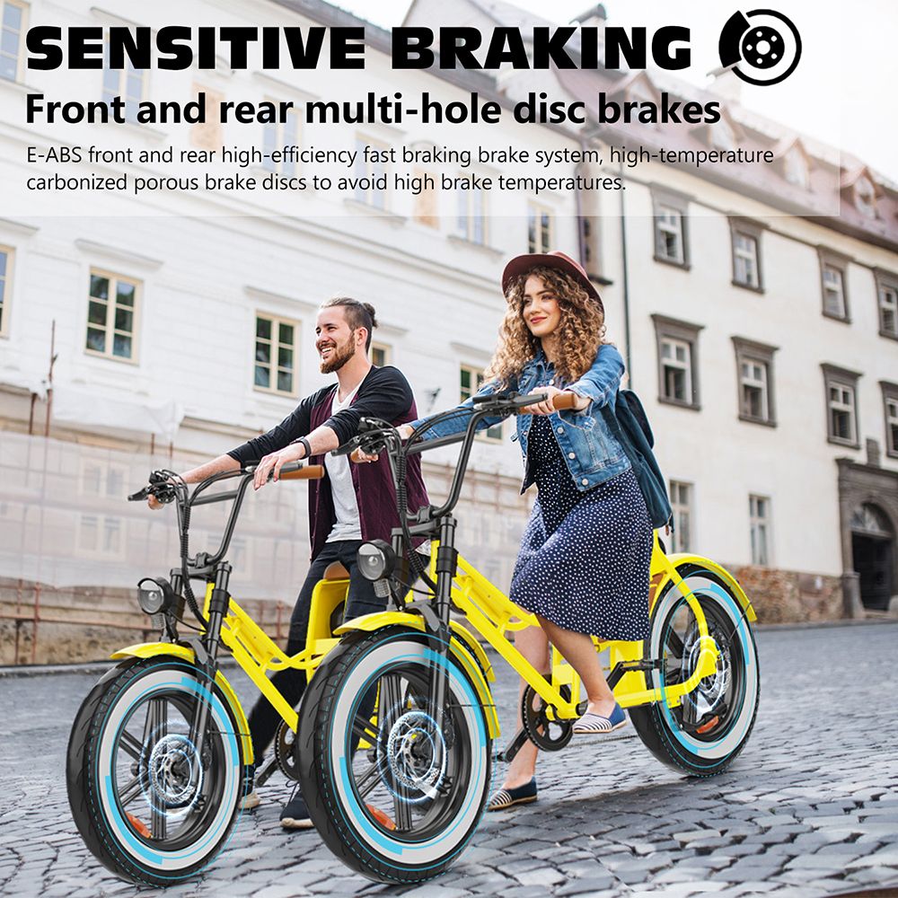 Elektrokolo Hidoes C8, motor 700 W, baterie 48 V 17 Ah, tlusté pneumatiky 20 x 4,0 palce, maximální rychlost 40 km/h, dojezd 55 km, přední a zadní kotoučové brzdy, hydraulické tlumení, řazení Shimano 7 rychlostí