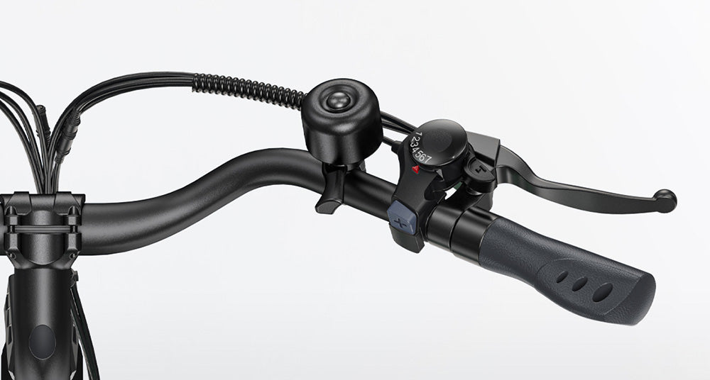 Elektrické kolo HillMiles MileCity1, motor 250 W, baterie 36 V 13 Ah, pneumatiky 26 palců, maximální rychlost 32 km/h, maximální dojezd 100 km, řazení Shimano 7 rychlostí, mechanická kotoučová brzda, odpružená přední vidlice, vodotěsnost IP65 - šedá