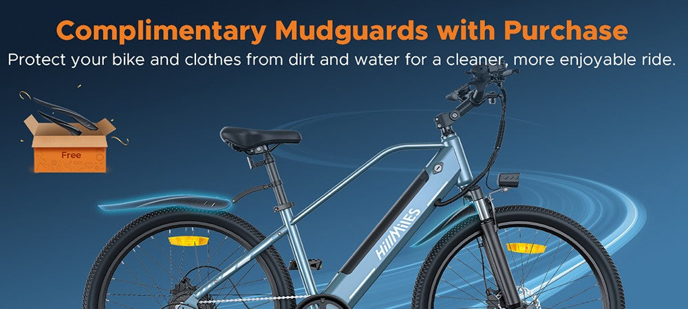 Elektrické kolo HillMiles MileTrail 1, motor 250 W, baterie 36 V 13 Ah, pneumatiky 26 x 1,95 palce, maximální rychlost 25 km/h, maximální dojezd 120 km, hydraulické kotoučové brzdy, odpružená přední vidlice, 7stupňová řadicí páka - šedá