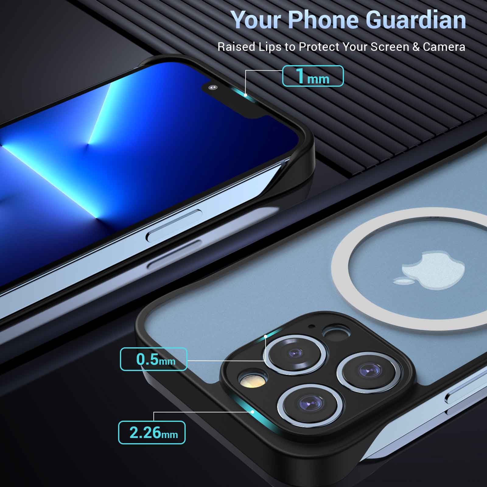 Magnetický kryt na mobilní telefon HINOVO MPC1-IP13P pro iPhone 13 Pro