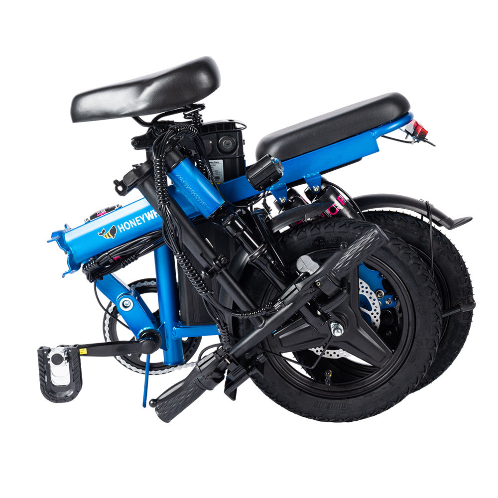 Elektrokolo HONEYWHALE S6 Pro 14 palců, bezkartáčový motor 350 W, 25 km/h, baterie 48 V 15 Ah, dojezd 45–55 km, šest tlumičů, kotoučové brzdy – šedé