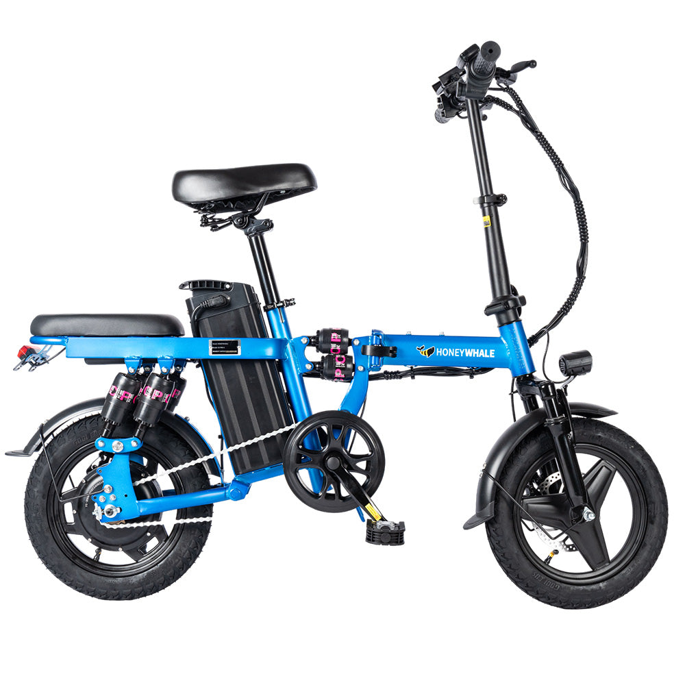 Elektrokolo HONEYWHALE S6 Pro 14 palců, bezkartáčový motor 350 W, 25 km/h, baterie 48 V 15 Ah, dojezd 45–55 km, šest tlumičů, kotoučové brzdy – šedé