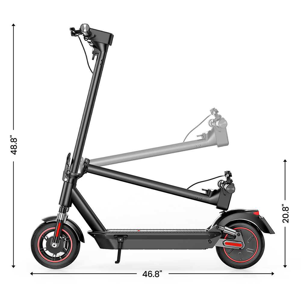 iScooter i10Max Electric Scooter, 750W Motor, 48V 18Ah Battery, 10 inches Pneumatic Tire, 45km/h Max Speed, 96km Range, IP54 Waterproof, Front and Rear Suspension, App Control